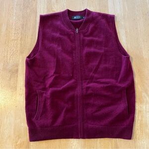 GOYO CASHMERE Men's Burgundy Vest